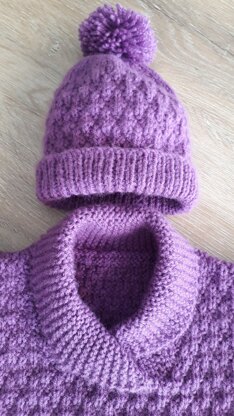 Shawl Collar Sweater and Hat