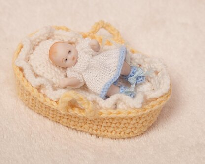 Miniature Baby Dress and Booties