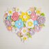 Flower heart wall decor
