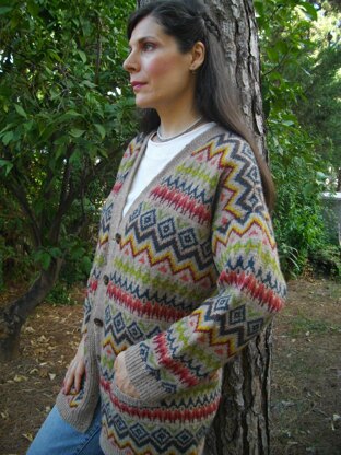 Western Winter Fair Isle Cardigan