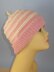 Stripe Topknot Beanie Hat