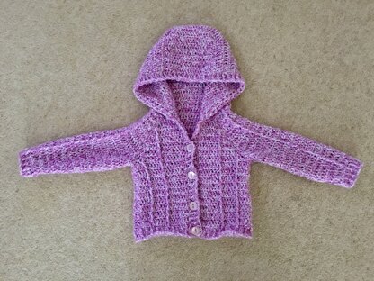 Hooded toddler cardigan