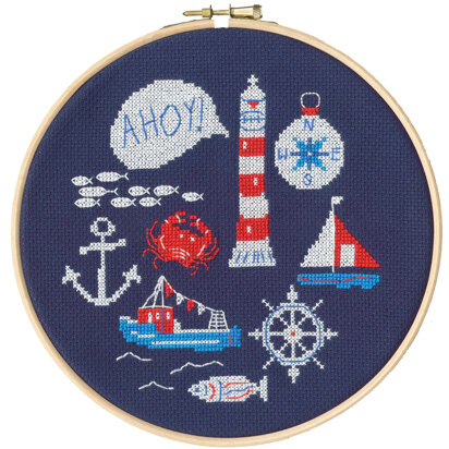 Bothy Threads Ahoy Cross Stitch Kit - 17.5cm circle