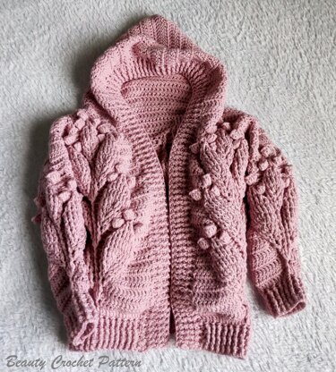 Hooded Leaves Cardigan