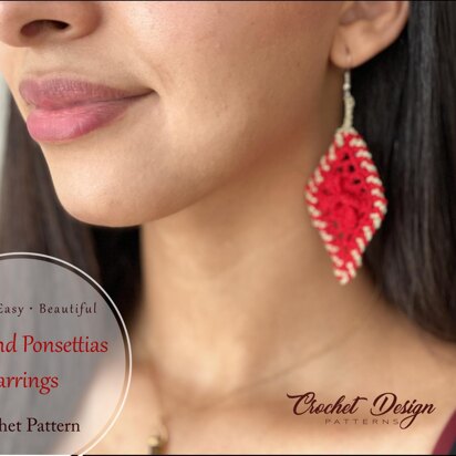 Diamond Poinsettias Earrings