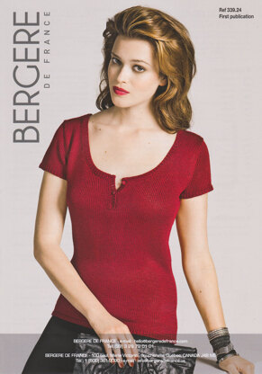 Short sleeved Sweater in Bergere de France Soie - 33924