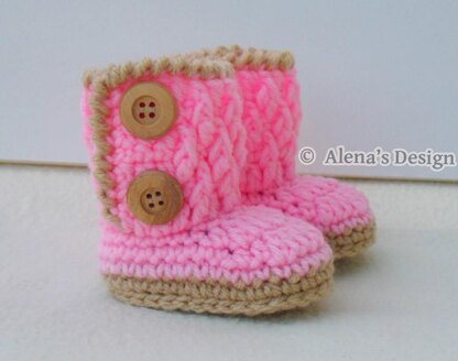 Two-Button Baby Booties