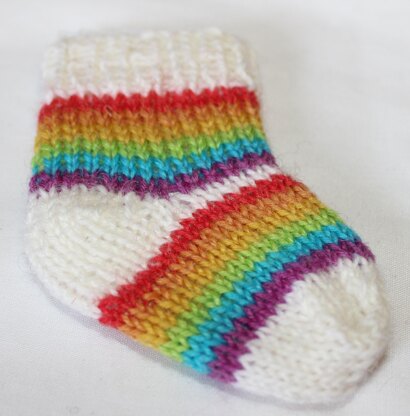 Preemie Baby Simple Rainbow Socks Circular