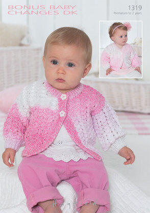 Girl’s Cardigans in Hayfield Bonus Baby Changes DK - 1319 - Downloadable PDF