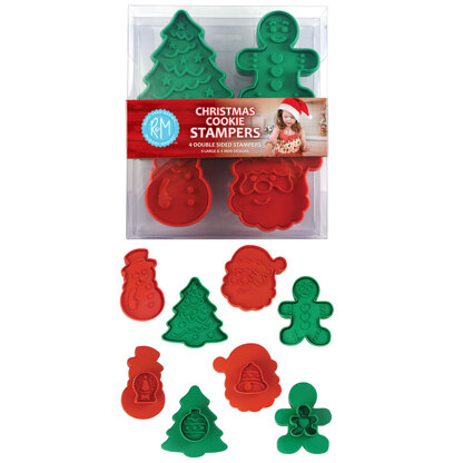 R&M Double Sided Christmas Pastry & Cookie Stamps Set of 4