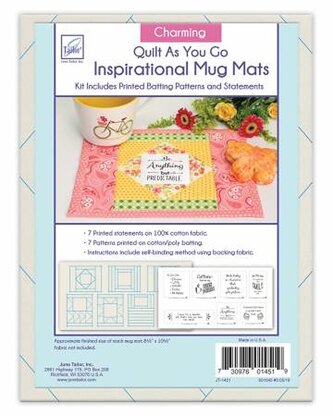 June Tailor Inc Quilt As You Go Inspirational Mug Mat Charming Series