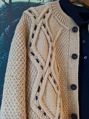 Men's Wool Cardigan Latte