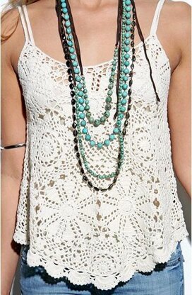 Crochet gorgeous halter festival tank top.