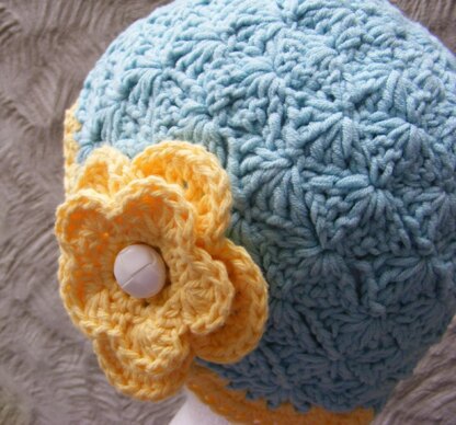 Sunshine and Shells Cloche / Chemo Cap