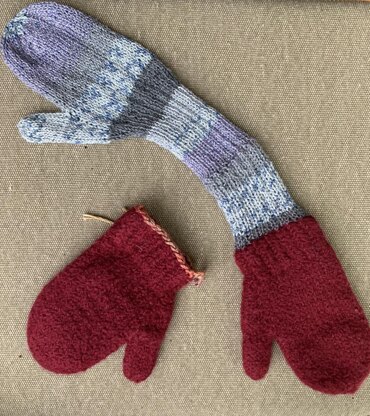 Felted Mittens with Liner