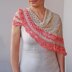 Spring Blossom lace triangle shawl wrap