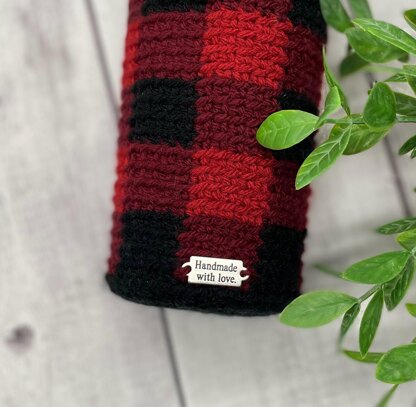 Buffalo Plaid Wine Tote