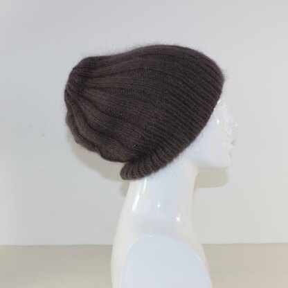 Fluffy 3x3 Rib Slouch Hat