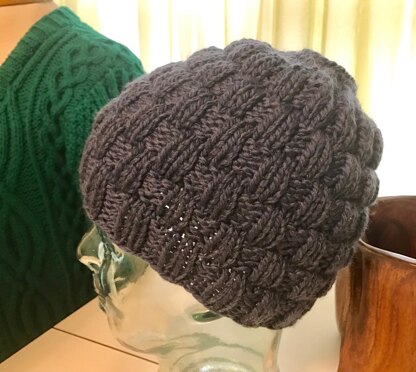 Basketweave Messy Bun Hat