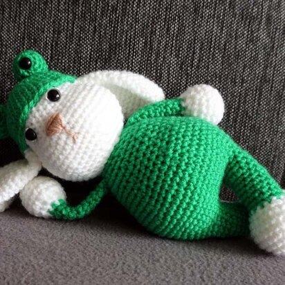 Crochet Pattern for the Bunny Lilly in Frog Costume