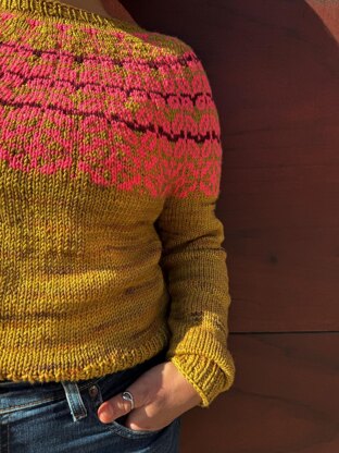 Neon Blossom Sweater