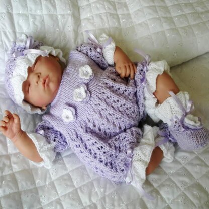 Baby Doll knitting Pattern suitable for a 18 inch Doll, Romper suit, Hat and Boots