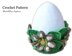 Crochet Easter egg. Large egg with flowers. Self standing egg. Easter decorative ornament. Egg souvenir