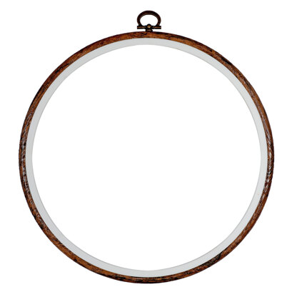 Hemline 4 Inch Woodgrain Round Flexi Hoop