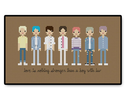 BTS Boy With Luv 2 - PDF Cross Stitch Pattern