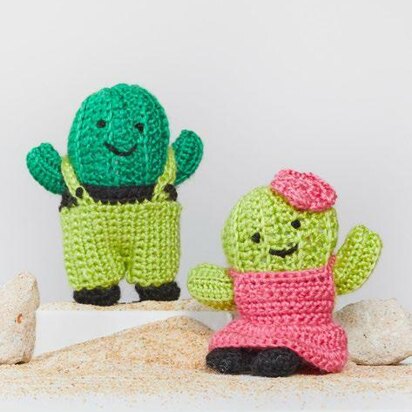 Agave & Aloe Crochet Cactus in Red Heart Amigurumi - LM6292 - Downloadable PDF