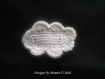 Crochet Cloud Applique Pattern