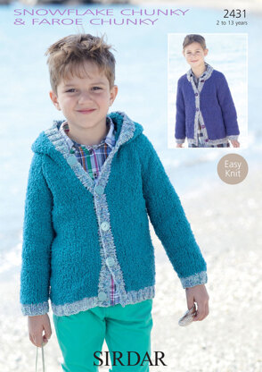 Cardigans in Sirdar Snuggly Snowflake Chunky - 2431 - Downloadable PDF
