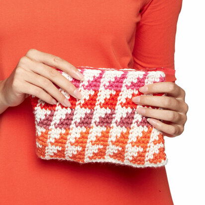 Crochet Clutch in Caron x Pantone - Downloadable PDF