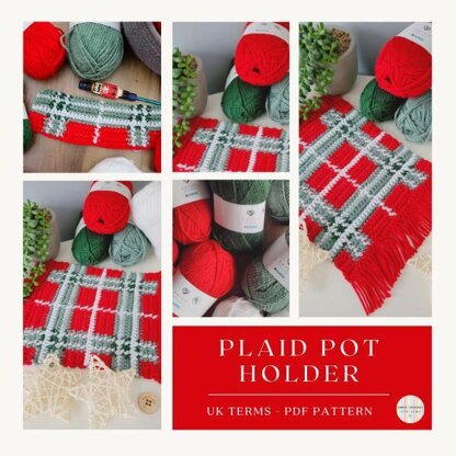 Plaid Pot Holder - UK Terms