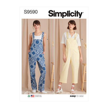 Simplicity Misses' Overalls S9590 - Paper Pattern, Size XS-S-M-L-XL