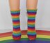 Childrens Very Easy No Heel Rainbow Socks Circular