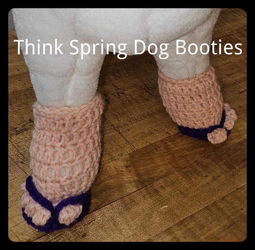 Crochet hot sale dog booties