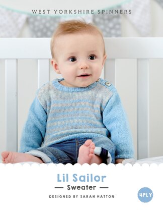 Lil Sailor Sweater in West Yorkshire Spinners Bo Peep 4 Ply - DBP0018 - Downloadable PDF