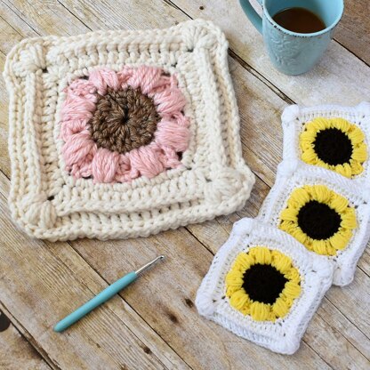 Sunflower Afghan Square