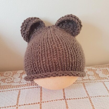 Roll Brim Baby Bear Beanie