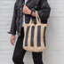 Striped Tote Bag in Yarn and Colors Zen - YAC100116 - Downloadable PDF