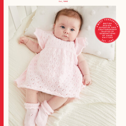 Lovely Little Lacy Dress in Sirdar Snuggly 3ply - 5520 - Downloadable PDF
