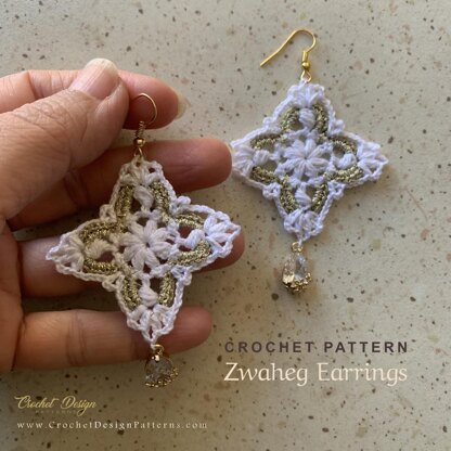 Zwaheg earrings | crochet pattern