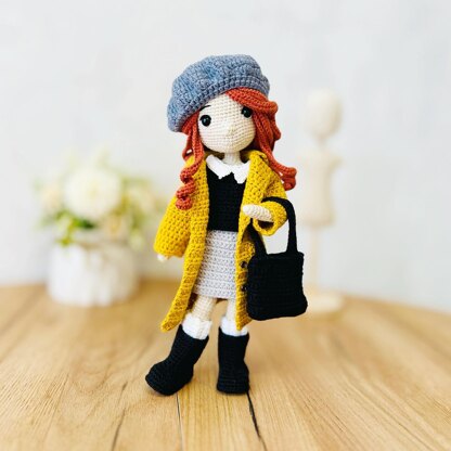 Crochet doll, amigurumi doll, doll with clothes, amigurumi clothes, Autumn Vibe