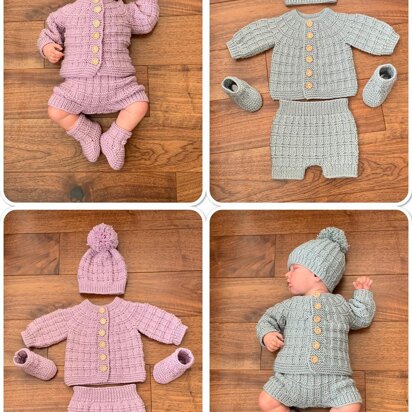 "Tate & Kate" 4 piece set - knitting pattern