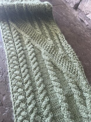 A Journey of Cables Scarf