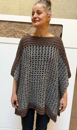 Crochet Poncho Pattern: Easy-Peasy Two Rectangle Poncho