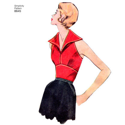 Simplicity 8645 Women's Vintage Tops - Sewing Pattern