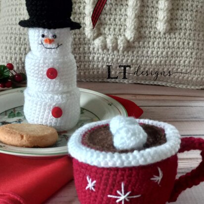 Hot Cocoa Mug and Marshmallow Snowman