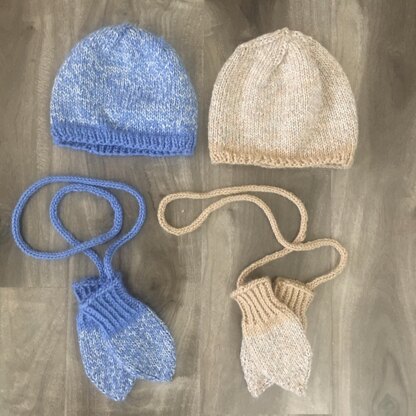 Designer baby hat and mittens online